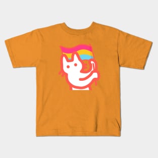 owie waving the pansexual flag Kids T-Shirt